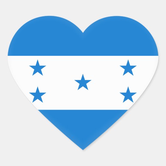 Honduras-Flagge Herz-Aufkleber (Vorderseite)