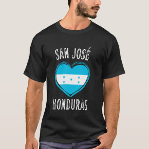 Honduras-Flagge Herz San Jose Stadt T-Shirt