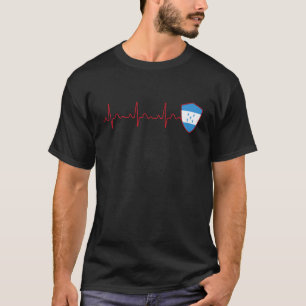 Honduras-Flagge Herzschlag EKG Patriotisch Nationa T-Shirt