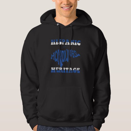 Honduras-Flagge Hispanischer Kulturerbe Hoodie (Vorderseite)