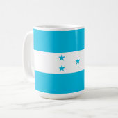 Honduras-Flagge Kaffeetasse (Vorderseite Links)