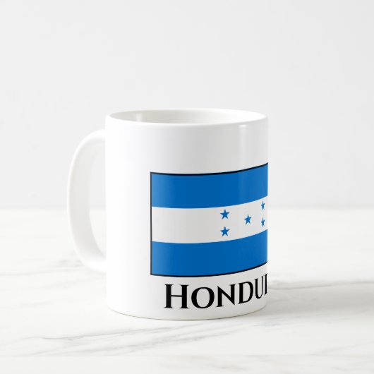 Honduras-Flagge Kaffeetasse (Vorderseite Links)