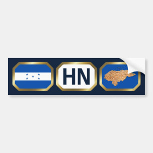 Honduras-Flagge-Karte-Code-Aufkleber Autoaufkleber