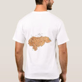 Honduras-Flagge + Karte + Text-T - Shirt (Rückseite)
