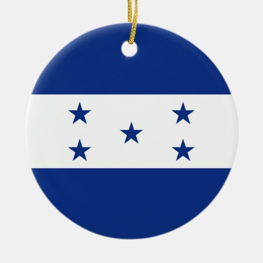 Honduras-Flagge Keramik Ornament (Vorne)