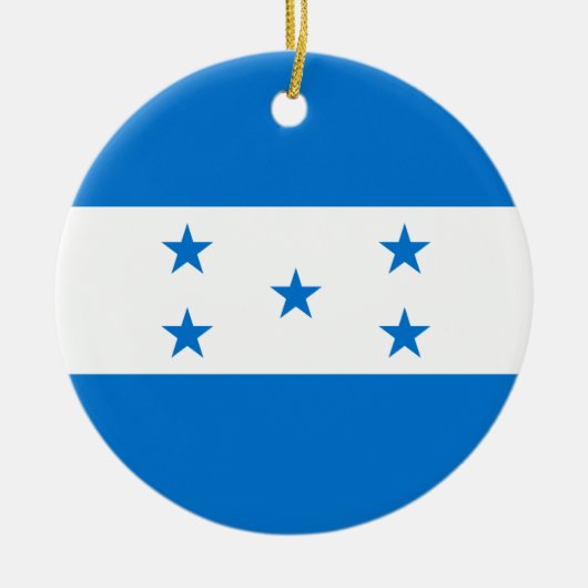 Honduras-Flagge Keramik Ornament (Vorne)