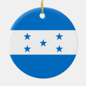 Honduras-Flagge Keramik Ornament (Hinten)