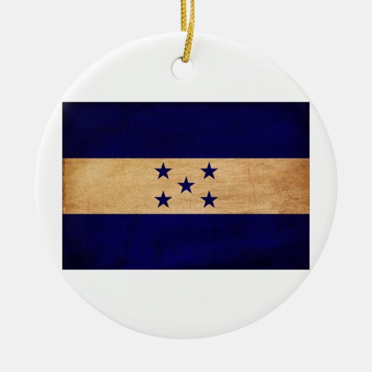 Honduras-Flagge Keramik Ornament (Vorne)