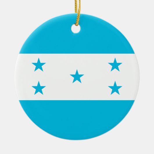 Honduras-Flagge Keramik Ornament (Vorne)