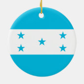 Honduras-Flagge Keramik Ornament (Hinten)