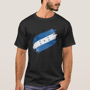 Honduras-Flagge künstlerischer Farbspritzer T-Shirt