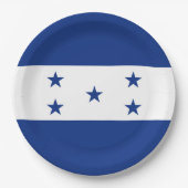 Honduras-Flagge Pappteller (Vorderseite)