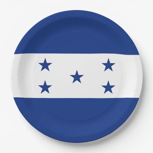 Honduras-Flagge Pappteller (Vorderseite)