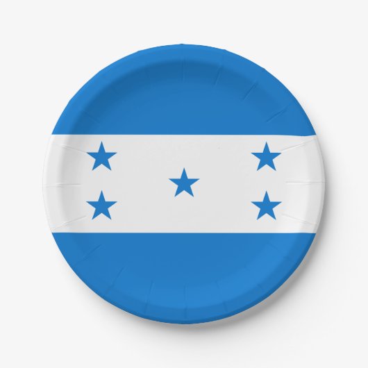 Honduras-Flagge Pappteller (Vorderseite)