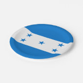 Honduras-Flagge Pappteller (Schrägansicht)