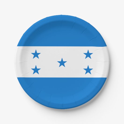 Honduras-Flagge Pappteller (Vorderseite)