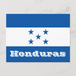Honduras-Flagge Postkarte