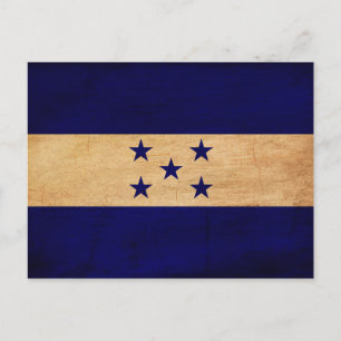 Honduras-Flagge Postkarte
