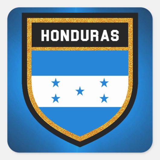 Honduras-Flagge Quadratischer Aufkleber (Vorderseite)