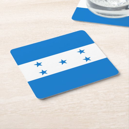 Honduras-Flagge Rechteckiger Pappuntersetzer (angewinkelt)