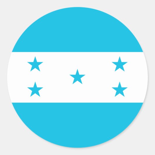 Honduras-Flagge Runder Aufkleber (Vorderseite)