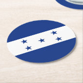 Honduras-Flagge Runder Pappuntersetzer (Angewinkelt)