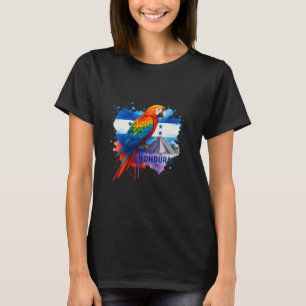 Honduras-Flagge Scharlachroter Ara Copan Honduras T-Shirt