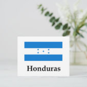 Honduras-Flagge und -Name Postkarte (Stehend Vorderseite)