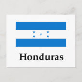 Honduras-Flagge und -Name Postkarte (Vorderseite)