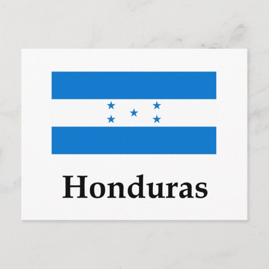 Honduras-Flagge und -Name Postkarte (Vorderseite)