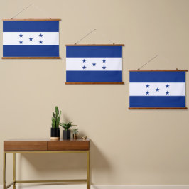 Honduras-Flagge Wandteppich Mit Holzrahmen