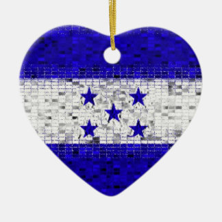 Honduras-Flaggen-Glitterverzierung Keramikornament