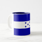 Honduras-Flaggen-Tasse Zweifarbige Tasse (Vorderseite Links)