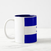 Honduras-Flaggen-Tasse Zweifarbige Tasse (Links)
