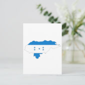 Honduras-Flaggenkarte Postkarte (Stehend Vorderseite)