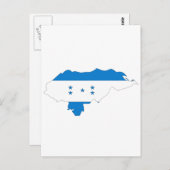 Honduras-Flaggenkarte Postkarte (Vorne/Hinten)