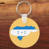 Honduras-Flaggenkarte Schlüsselanhänger (Vorderseite)