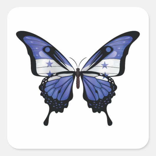 Honduras Frack Butterfly Flag Sticker (Vorderseite)