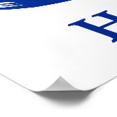 Honduras-Fußballflagge Poster (Ecke)