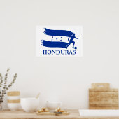 Honduras-Fußballflagge Poster (Küche)