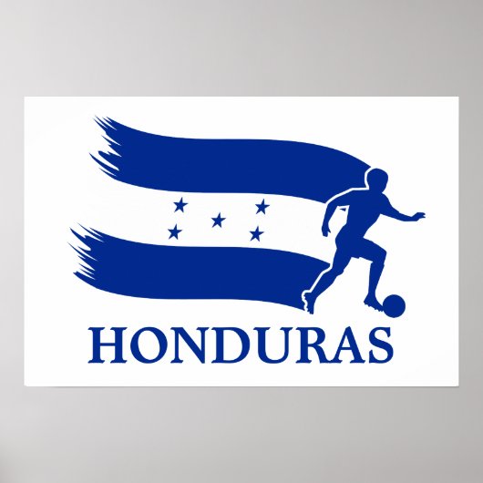 Honduras-Fußballflagge Poster (Vorne)