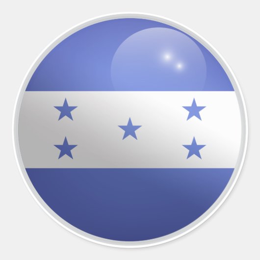 Honduras Glossy Circle Flag Runder Aufkleber (Vorderseite)