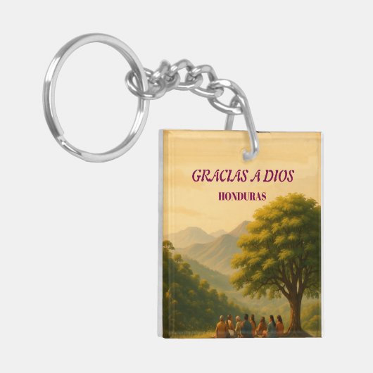  Honduras GRACIAS A DIOS Retro poster Schlüsselanhänger (Vorderseite links)
