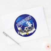 Honduras Grunge-Fahne Futbol-Design Runder Aufkleber (Umschlag)