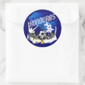 Honduras Grunge-Fahne Futbol-Design Runder Aufkleber (Tasche)