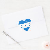 Honduras Heart Sticker, Patriotic Honduras Flag Herz-Aufkleber (Umschlag)