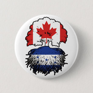 Honduras Honduran Canadian Tree Roots Flag Button