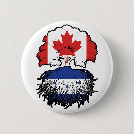 Honduras Honduran Canadian Tree Roots Flag Button (Vorderseite)
