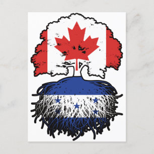 Honduras Honduran Canadian Tree Roots Flag Postkarte