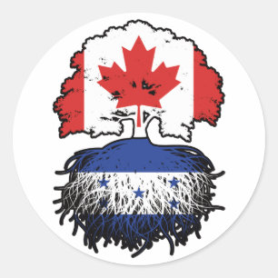 Honduras Honduran Canadian Tree Roots Flag Runder Aufkleber